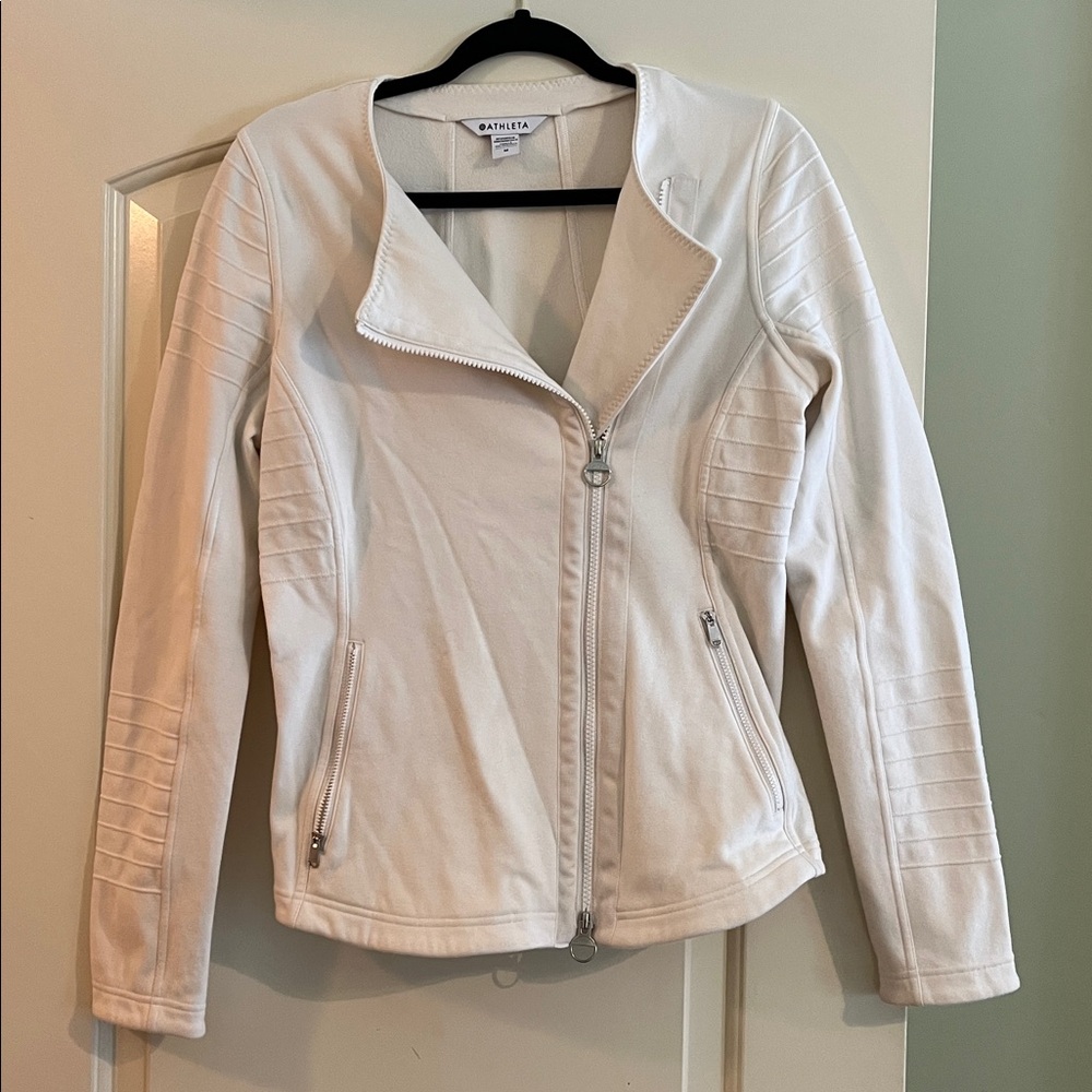 Athleta Moto Jacket -cream M